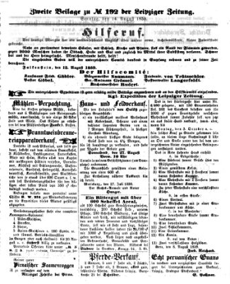 Leipziger Zeitung Sonntag 14. August 1859