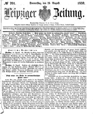 Leipziger Zeitung Donnerstag 25. August 1859