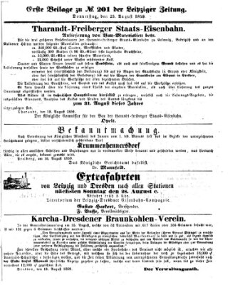 Leipziger Zeitung Donnerstag 25. August 1859