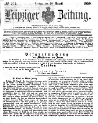 Leipziger Zeitung Freitag 26. August 1859