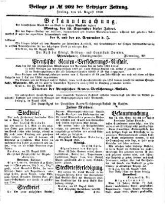 Leipziger Zeitung Freitag 26. August 1859