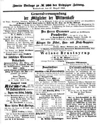 Leipziger Zeitung Samstag 27. August 1859