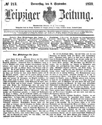 Leipziger Zeitung Donnerstag 8. September 1859