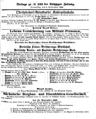 Leipziger Zeitung Donnerstag 8. September 1859