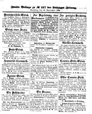 Leipziger Zeitung Dienstag 13. September 1859