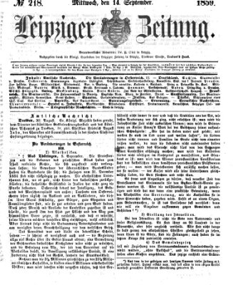 Leipziger Zeitung Mittwoch 14. September 1859