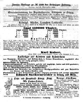 Leipziger Zeitung Freitag 16. September 1859