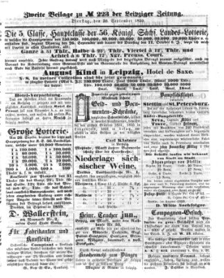 Leipziger Zeitung Dienstag 20. September 1859