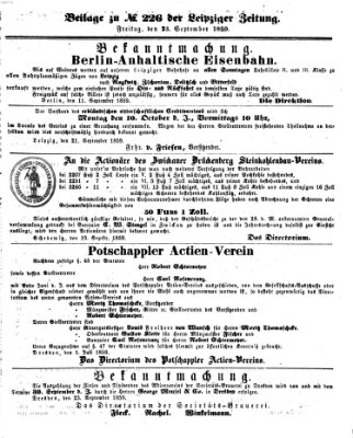 Leipziger Zeitung Freitag 23. September 1859