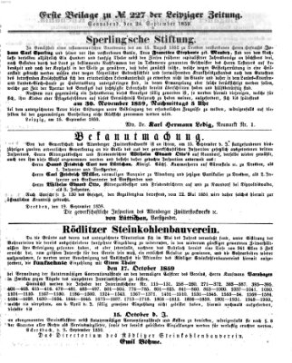 Leipziger Zeitung Samstag 24. September 1859