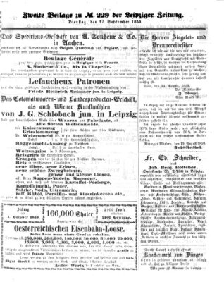 Leipziger Zeitung Dienstag 27. September 1859