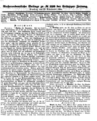 Leipziger Zeitung Dienstag 27. September 1859