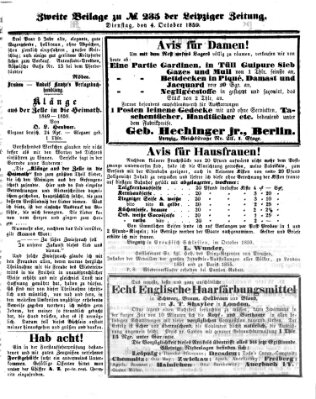 Leipziger Zeitung Dienstag 4. Oktober 1859