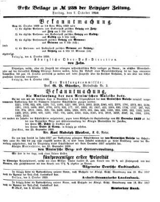 Leipziger Zeitung Freitag 7. Oktober 1859