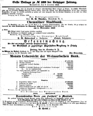 Leipziger Zeitung Samstag 8. Oktober 1859