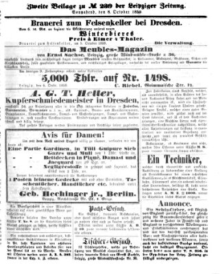 Leipziger Zeitung Samstag 8. Oktober 1859