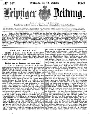 Leipziger Zeitung Mittwoch 12. Oktober 1859