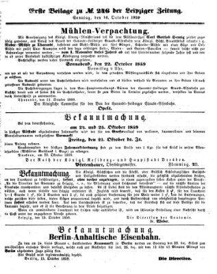 Leipziger Zeitung Sonntag 16. Oktober 1859