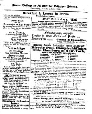 Leipziger Zeitung Donnerstag 20. Oktober 1859