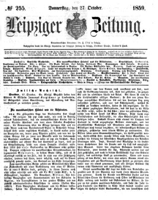 Leipziger Zeitung Donnerstag 27. Oktober 1859