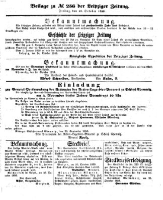 Leipziger Zeitung Freitag 28. Oktober 1859