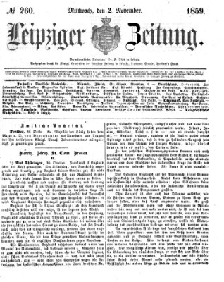 Leipziger Zeitung Mittwoch 2. November 1859