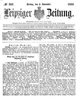 Leipziger Zeitung Freitag 4. November 1859