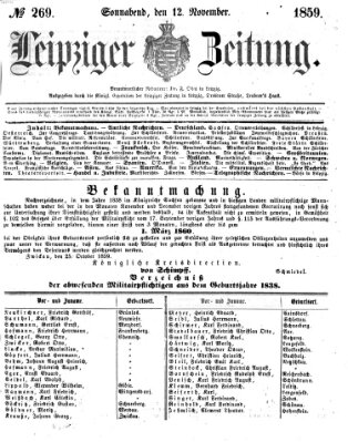 Leipziger Zeitung Samstag 12. November 1859