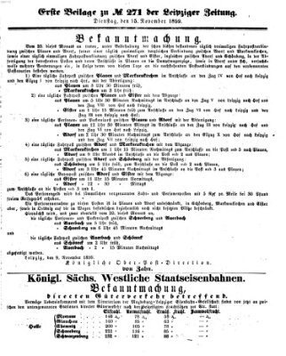 Leipziger Zeitung Dienstag 15. November 1859