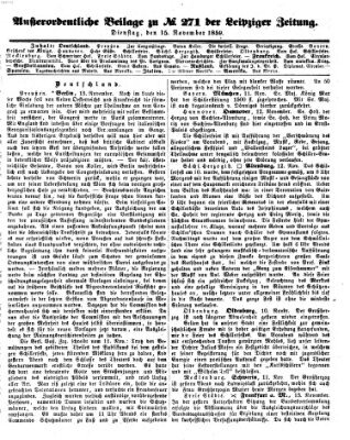 Leipziger Zeitung Dienstag 15. November 1859