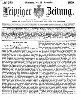 Leipziger Zeitung Mittwoch 16. November 1859