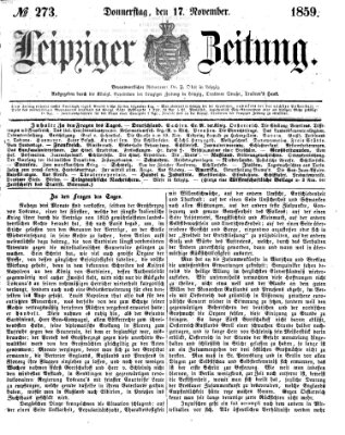 Leipziger Zeitung Donnerstag 17. November 1859