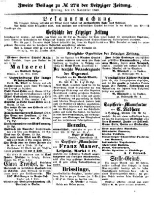 Leipziger Zeitung Freitag 18. November 1859