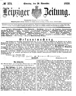 Leipziger Zeitung Sonntag 20. November 1859