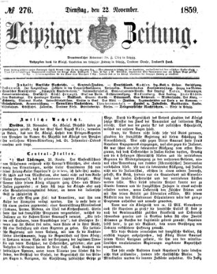 Leipziger Zeitung Dienstag 22. November 1859