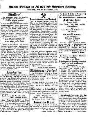 Leipziger Zeitung Mittwoch 23. November 1859