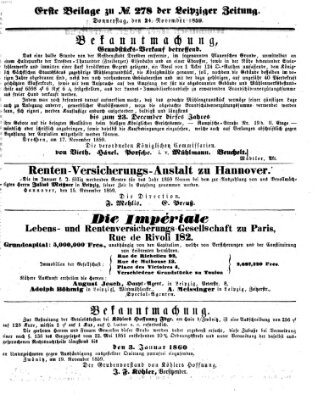 Leipziger Zeitung Donnerstag 24. November 1859