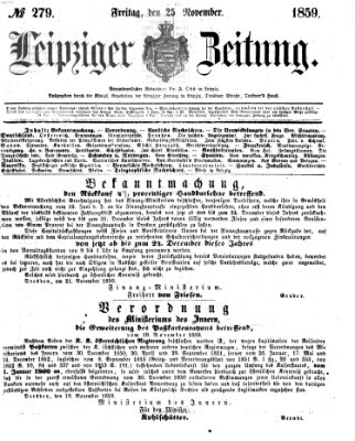 Leipziger Zeitung Freitag 25. November 1859