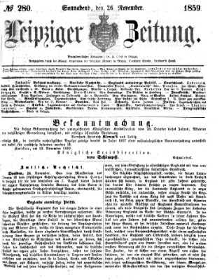 Leipziger Zeitung Samstag 26. November 1859