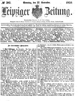 Leipziger Zeitung Sonntag 27. November 1859