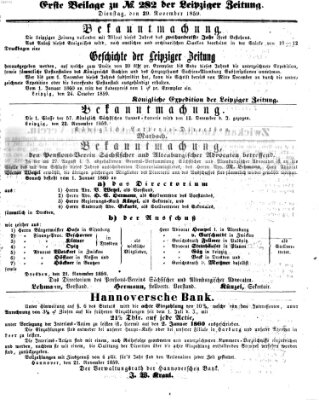 Leipziger Zeitung Dienstag 29. November 1859