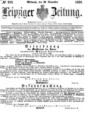 Leipziger Zeitung Mittwoch 30. November 1859