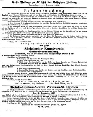 Leipziger Zeitung Donnerstag 1. Dezember 1859