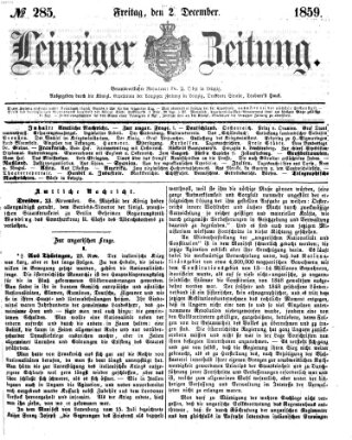 Leipziger Zeitung Freitag 2. Dezember 1859