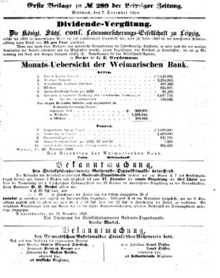 Leipziger Zeitung Mittwoch 7. Dezember 1859