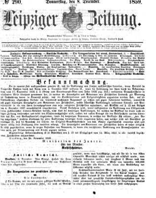 Leipziger Zeitung Donnerstag 8. Dezember 1859