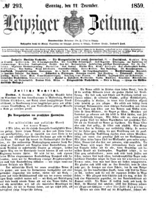 Leipziger Zeitung Sonntag 11. Dezember 1859