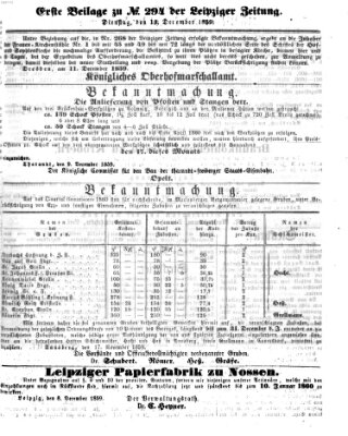 Leipziger Zeitung Dienstag 13. Dezember 1859