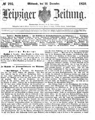 Leipziger Zeitung Mittwoch 14. Dezember 1859