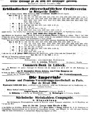 Leipziger Zeitung Samstag 17. Dezember 1859